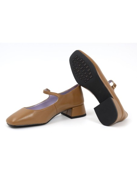 Zapato de Vestir de piel liso color beige