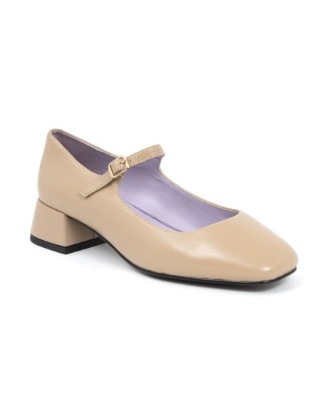 Zapato de Vestir de piel liso color beige