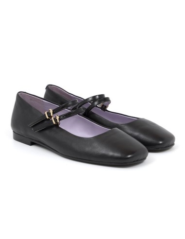 Black leather Ballet Flat