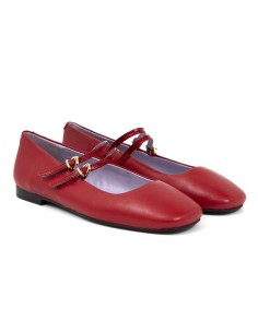 Burgundy leather Ballet Flat