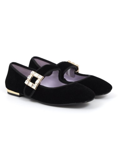 Ballerine velours le noir W-DEVUR-BLACK