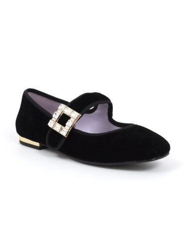 Ballerine velours le noir W-DEVUR-BLACK