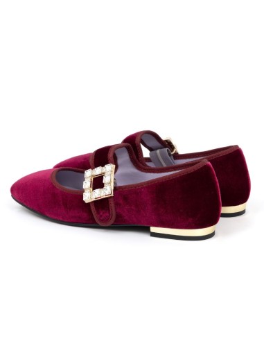 Ballerine velours Bordeaux W-DEVUR-BURGUNDY