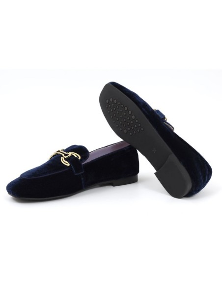 femmes mocassins velours bleu W-DILAR-MARINO