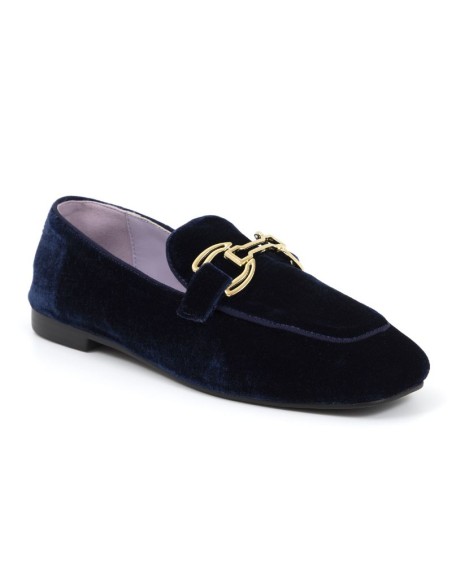 femmes mocassins velours bleu W-DILAR-MARINO