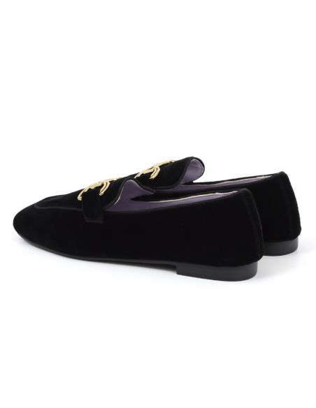 femmes mocassins velours le noir W-DILAR-NEGRO