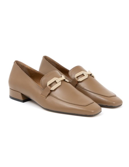 chaussures habillées femme de peau beige W-DINORA-CAMEL