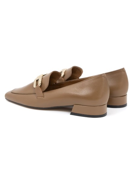 chaussures habillées femme de peau beige W-DINORA-CAMEL
