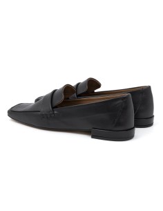 femmes mocassins de peau le noir W-GALAMEN-BLACK 2