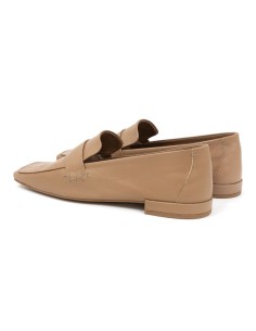 femmes mocassins de peau beige W-GALAMEN-SAND 2