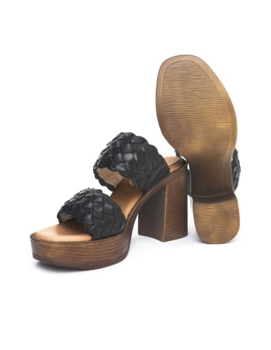Zapato de Vestir de piel trenzado color negro