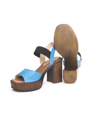 Zapato de Vestir de piel liso color azul