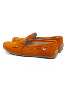Green suede women's moccasins 2