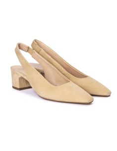 Zapato de Vestir de ante liso color beige 2