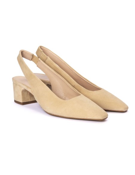 Zapato de Vestir de ante liso color beige