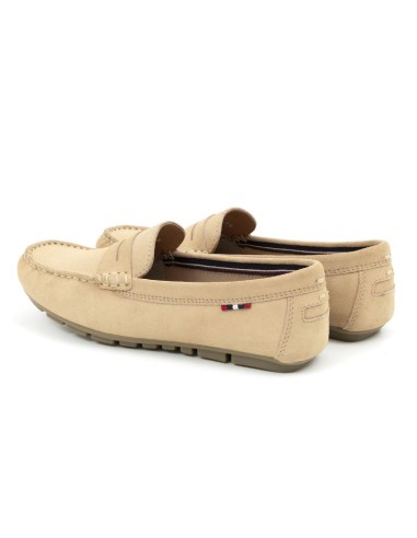 Light Brown suede women's mocassins