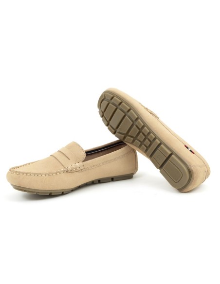 Light Brown suede women's mocassins