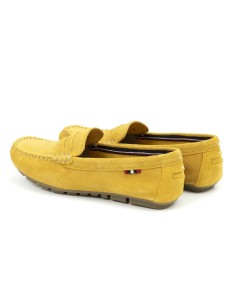 Yellow suede women's moccasins 2