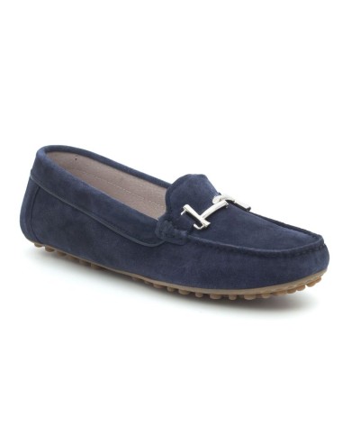 femmes mocassins suède bleu W-SERIMEN-AZUL