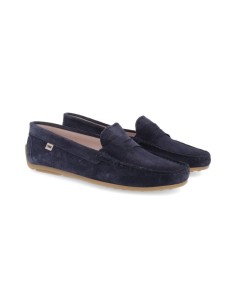 femmes mocassins suède bleu W-SETAN-BLUE