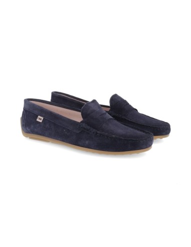 femmes mocassins suède bleu W-SETAN-BLUE