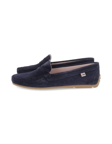 femmes mocassins suède bleu W-SETAN-BLUE