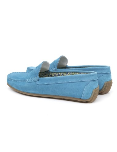 femmes mocassins suède bleu W-SETAT-TURQUESA