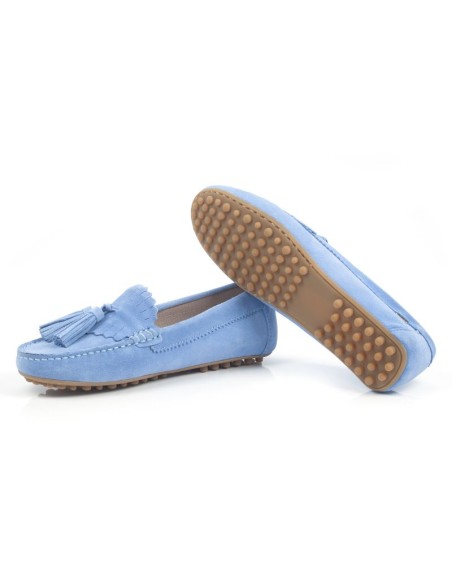 femmes mocassins suède bleu W-SICTOR-AZULMEN