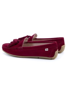 Red suede women's moccasins 2
