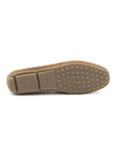 Light Brown suede women's mocassins