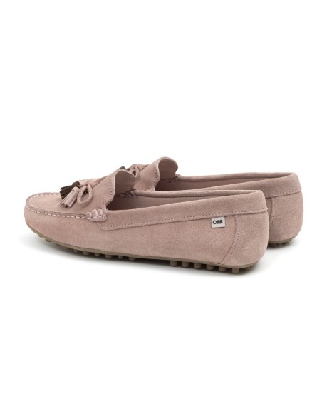 femmes mocassins suède rose W-SOTRI-PINK