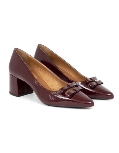 chaussures habillées femme de peau Bordeaux W-DASE-BURGUNDY
