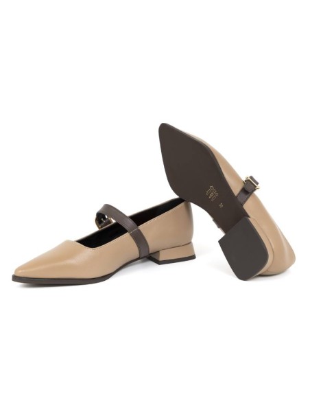 Beige leather Dressing Shoes