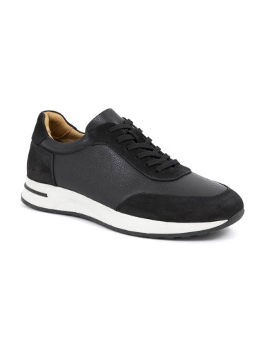 Black leather sport shoe