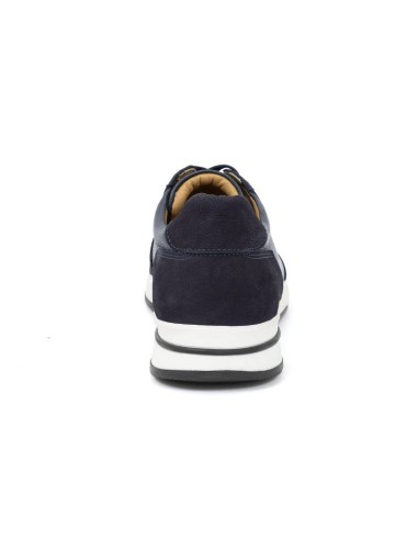 Blue leather sport shoe