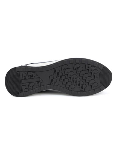 Blue leather sport shoe