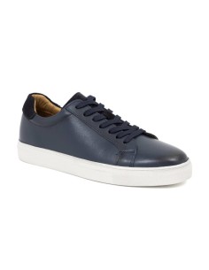Blue leather sport shoe