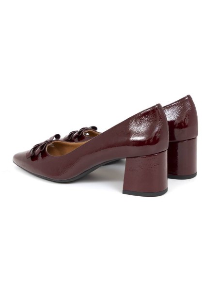 chaussures habillées femme de peau Bordeaux W-DASE-BURGUNDY