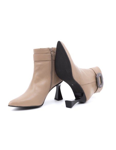 Botines de mujer liso liso color beige