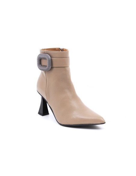 Botines de mujer liso liso color beige