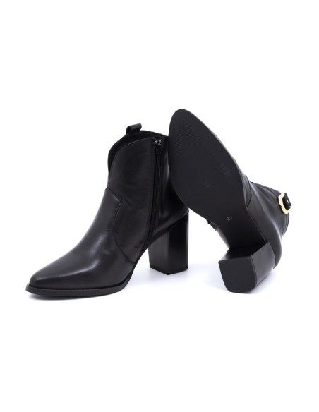 bottines femme lisse le noir W-ADA-NEGRO