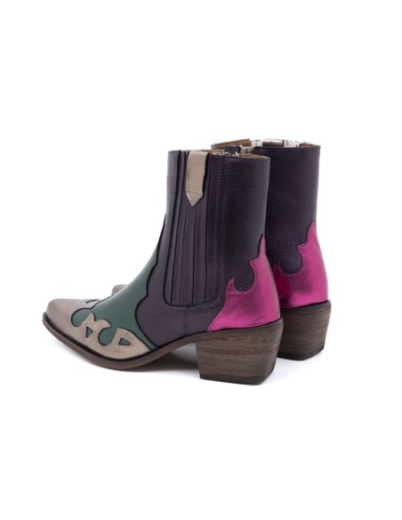 bottes femme lisse multicolore W-AMABEL-PURPLE