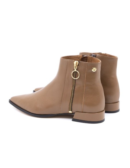 Camel solid color women's boots