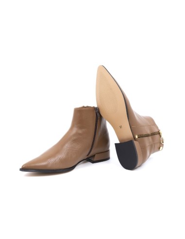 Camel solid color women's boots