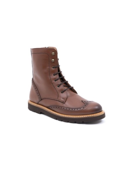 Brown solid color Women's high boots