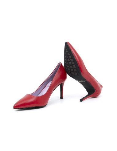 Zapato de Vestir de piel liso color rojo