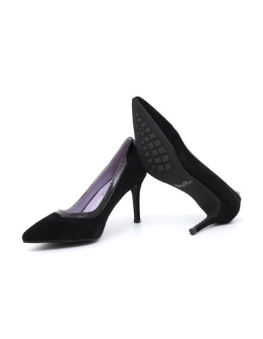 chaussures habillées femme suède le noir W-DOLY-NEGRO