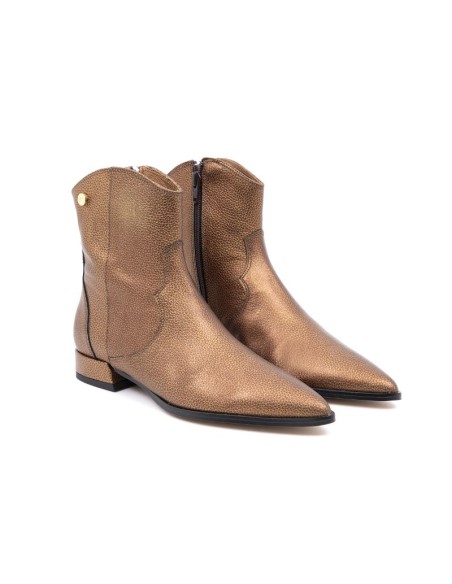 bottines femme lisse or W-EIRA-BRONCE