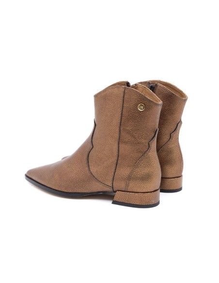 gold solid color women's boots