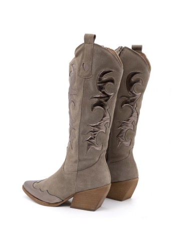 Grey solid color Women's high boots